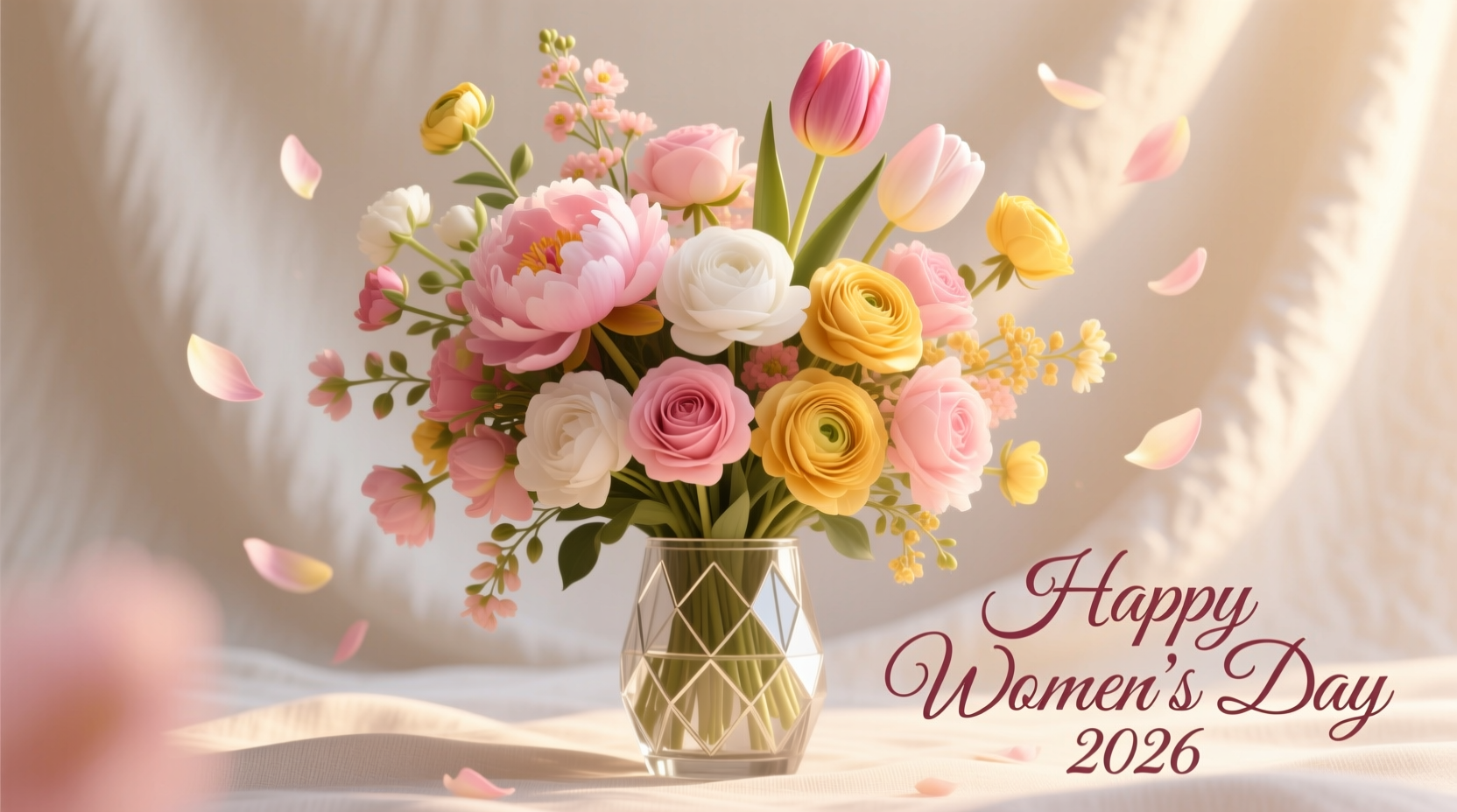 happy womens day flowers images