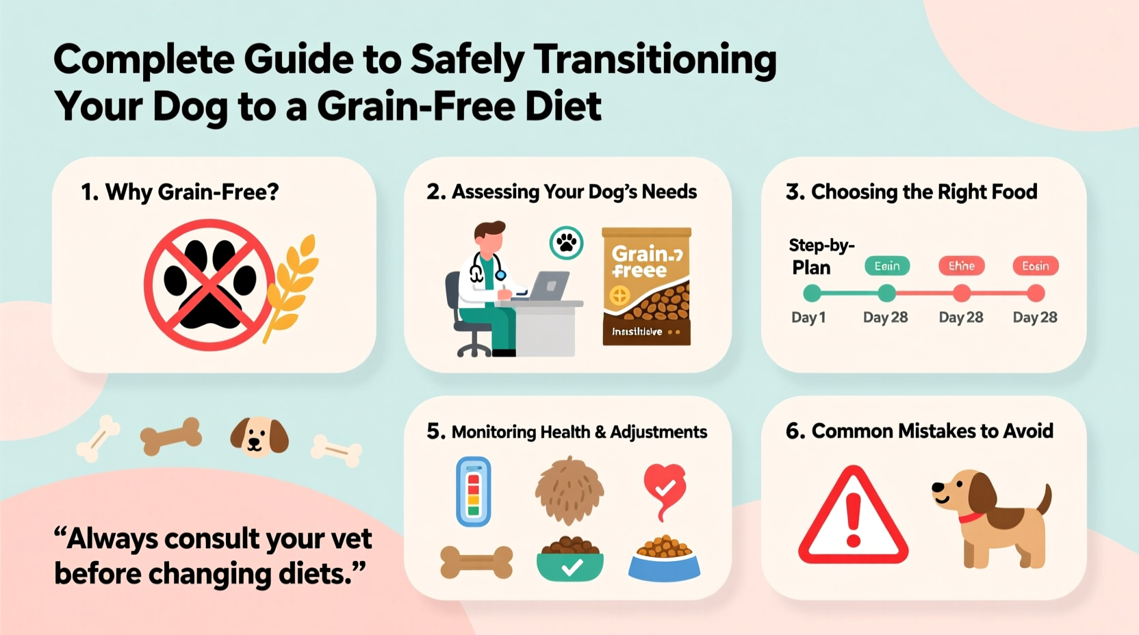 complete guide to successfully transitioning your dog to a grain free diet safely and nutritionfully