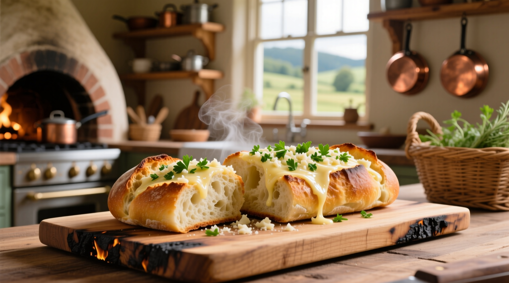 temp for garlic bread