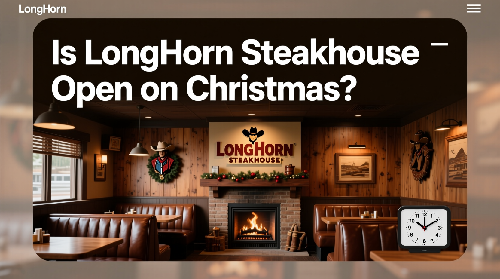 is longhorn open on christmas