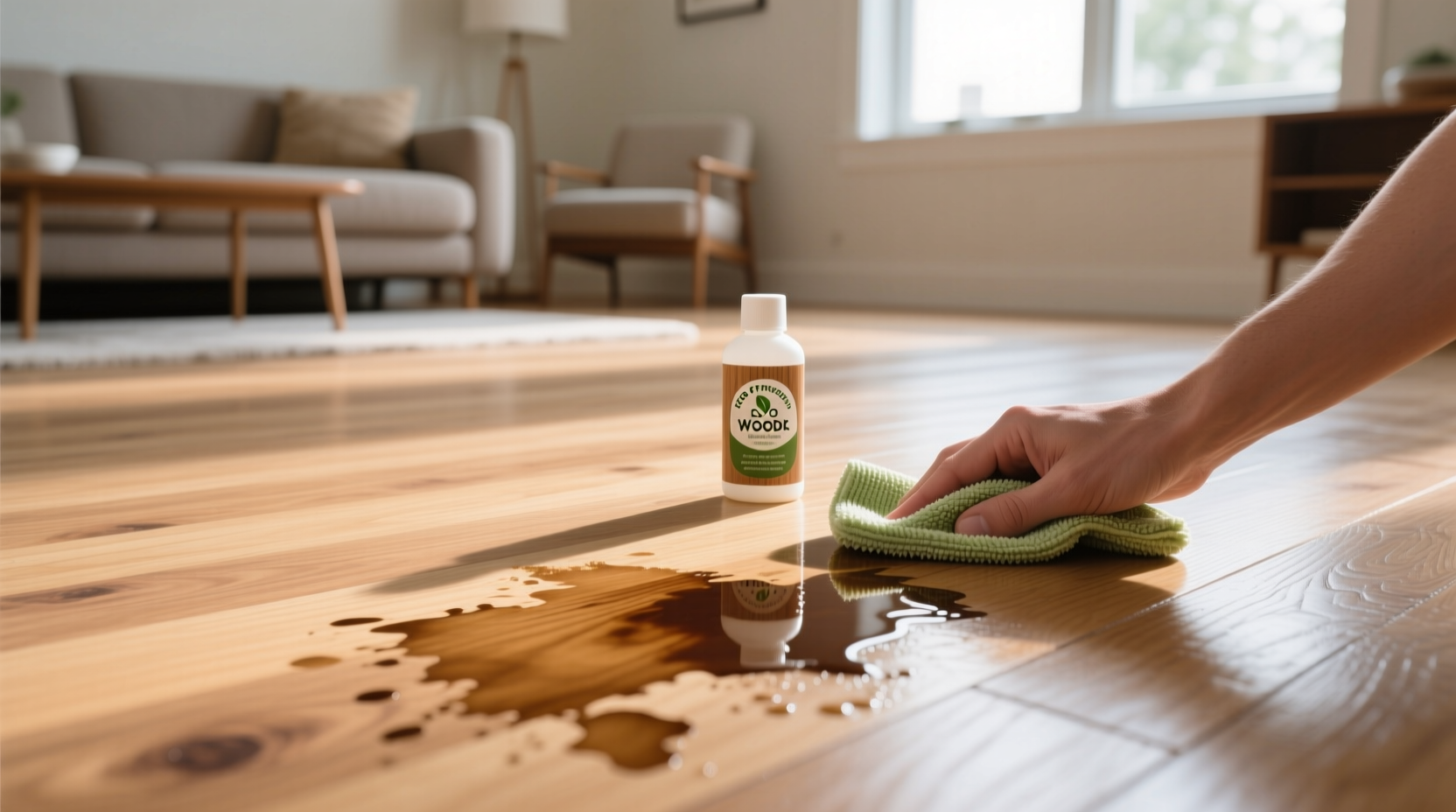 how to remove stains from wood floors