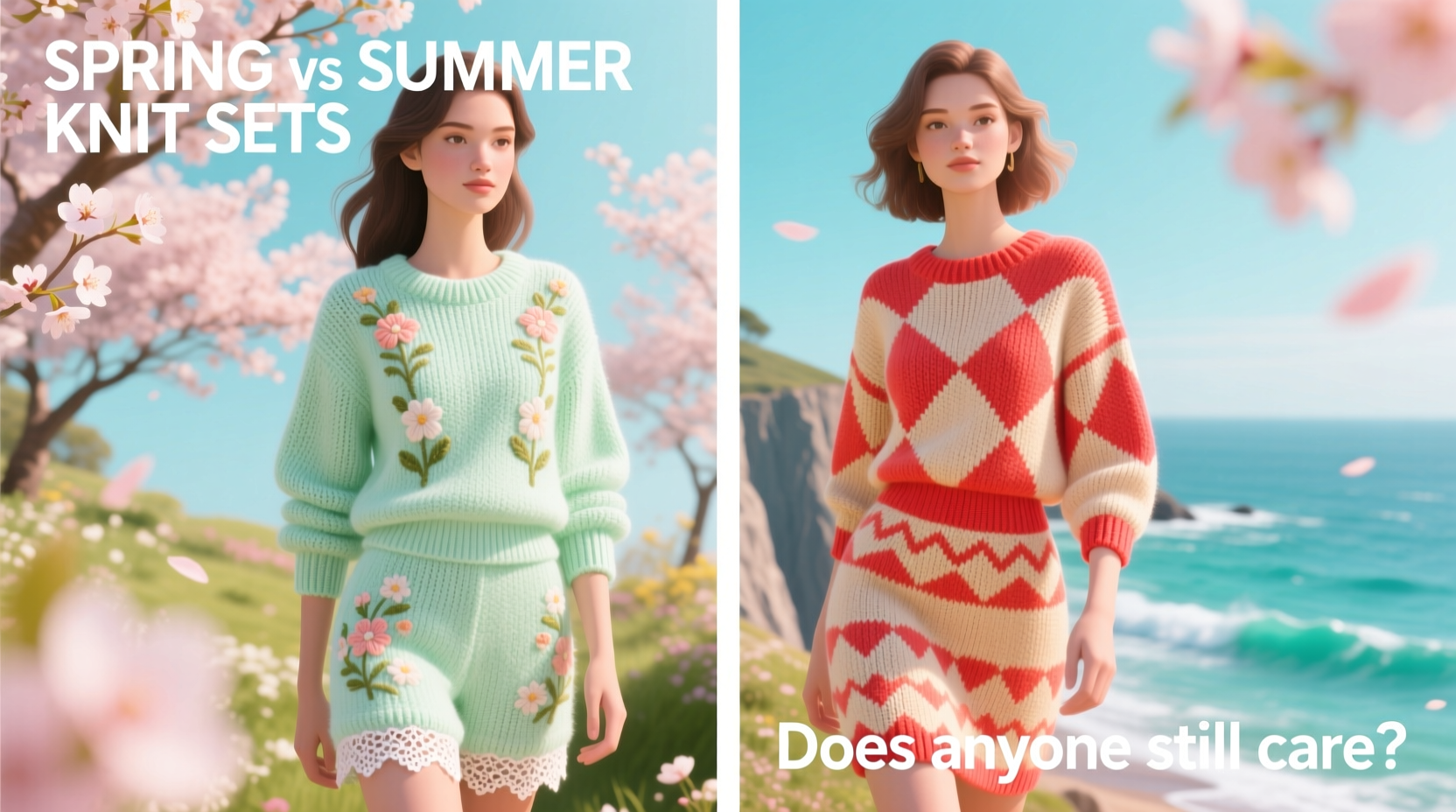 spring vs summer knit sets does anyone actually care about seasonal knitwear anymore