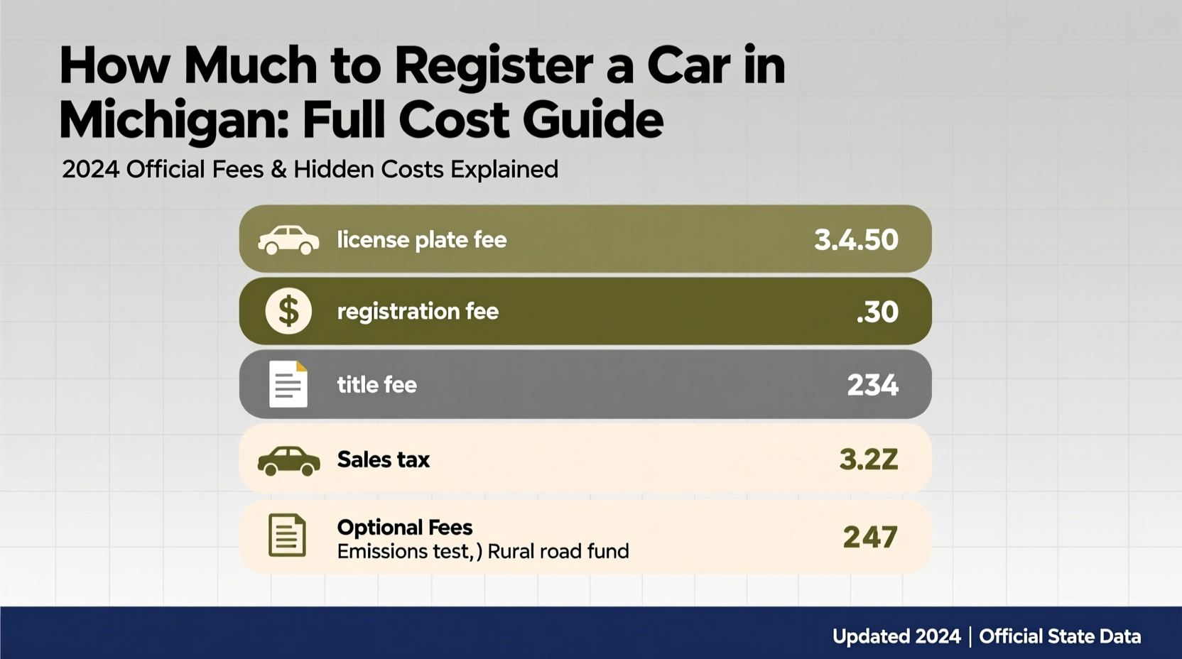 how much to register car in michigan