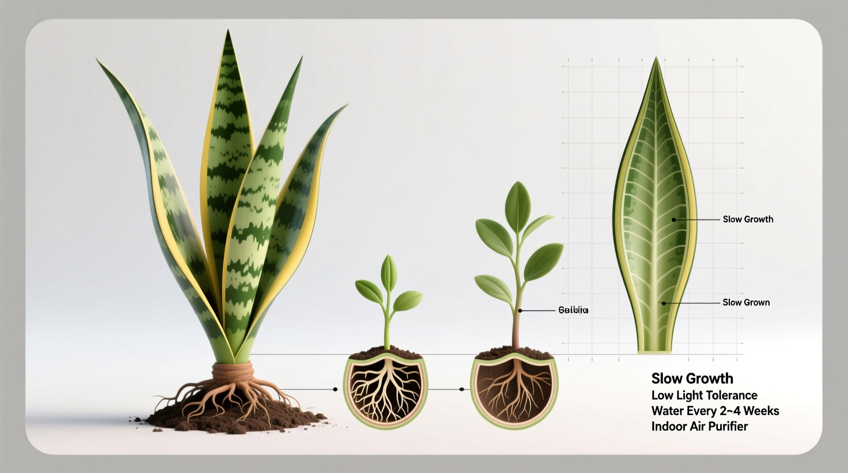 how do snake plants grow