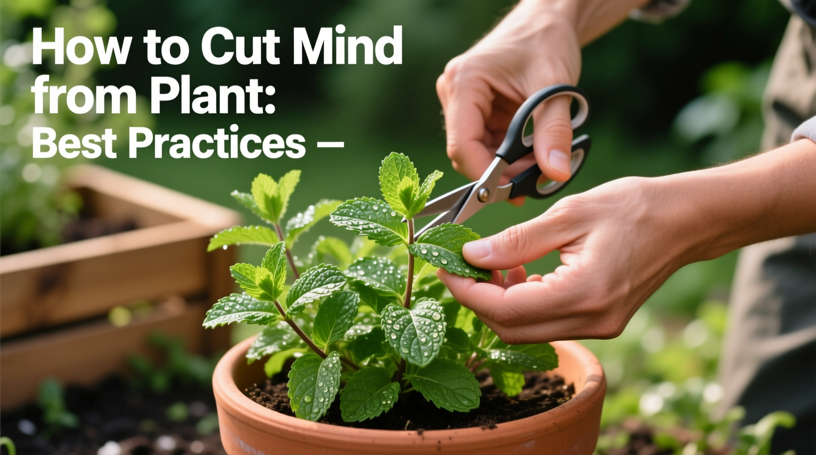 how to cut mint from plant