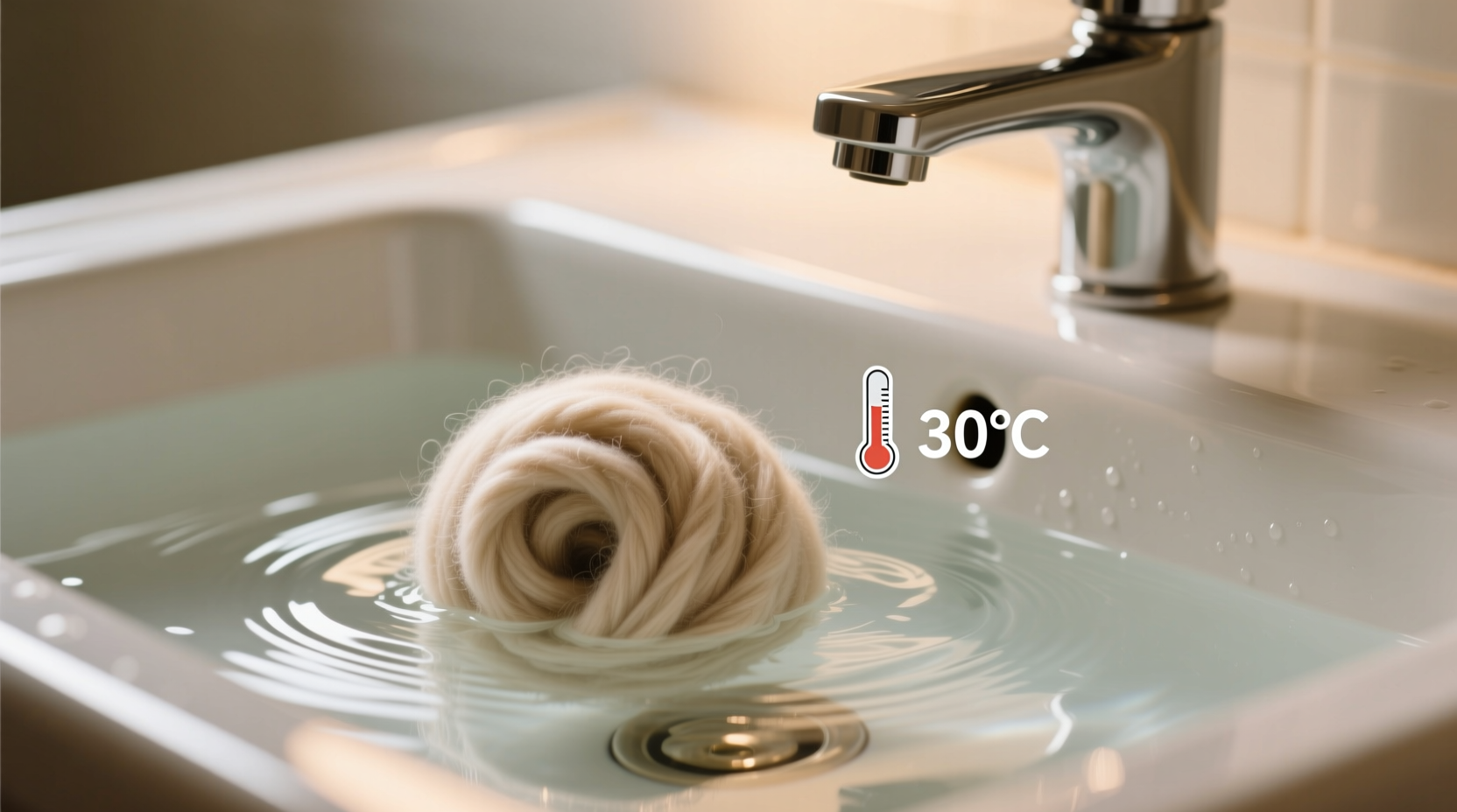 what is the safe water temperature for wool
