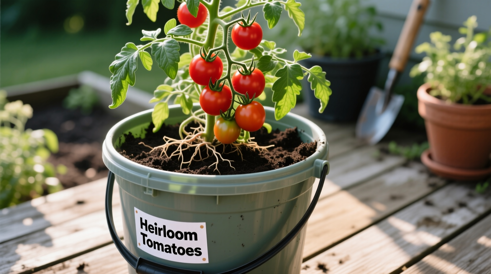 5 gallon bucket tomato plants