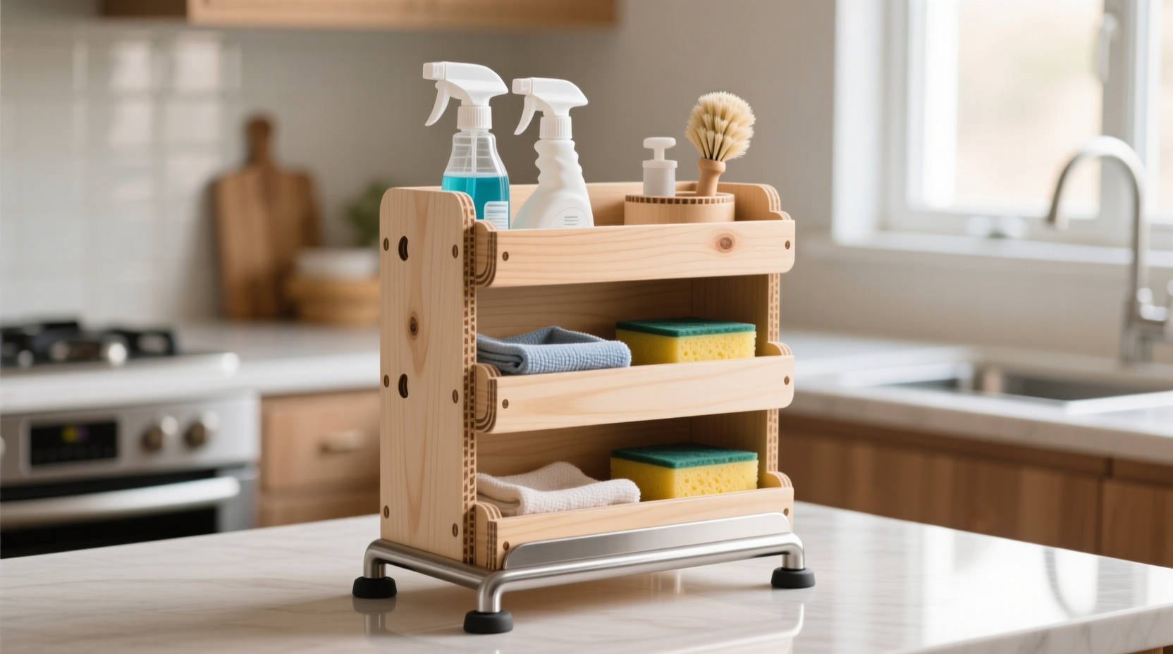 how to create a functional diy cleaning caddy