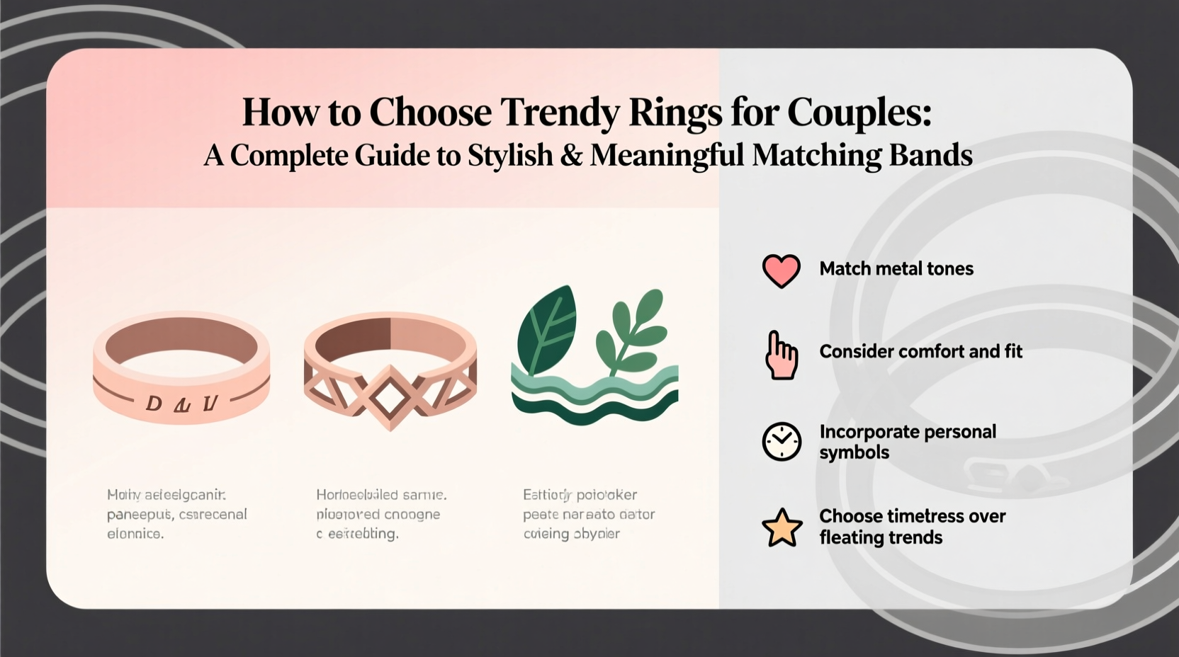 how to choose trendy rings for couples a complete guide to stylish and meaningful matching bands