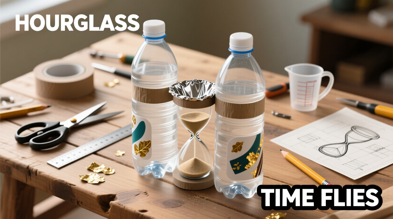 creative diy guide how to make a durable hourglass using plastic bottles and simple materials