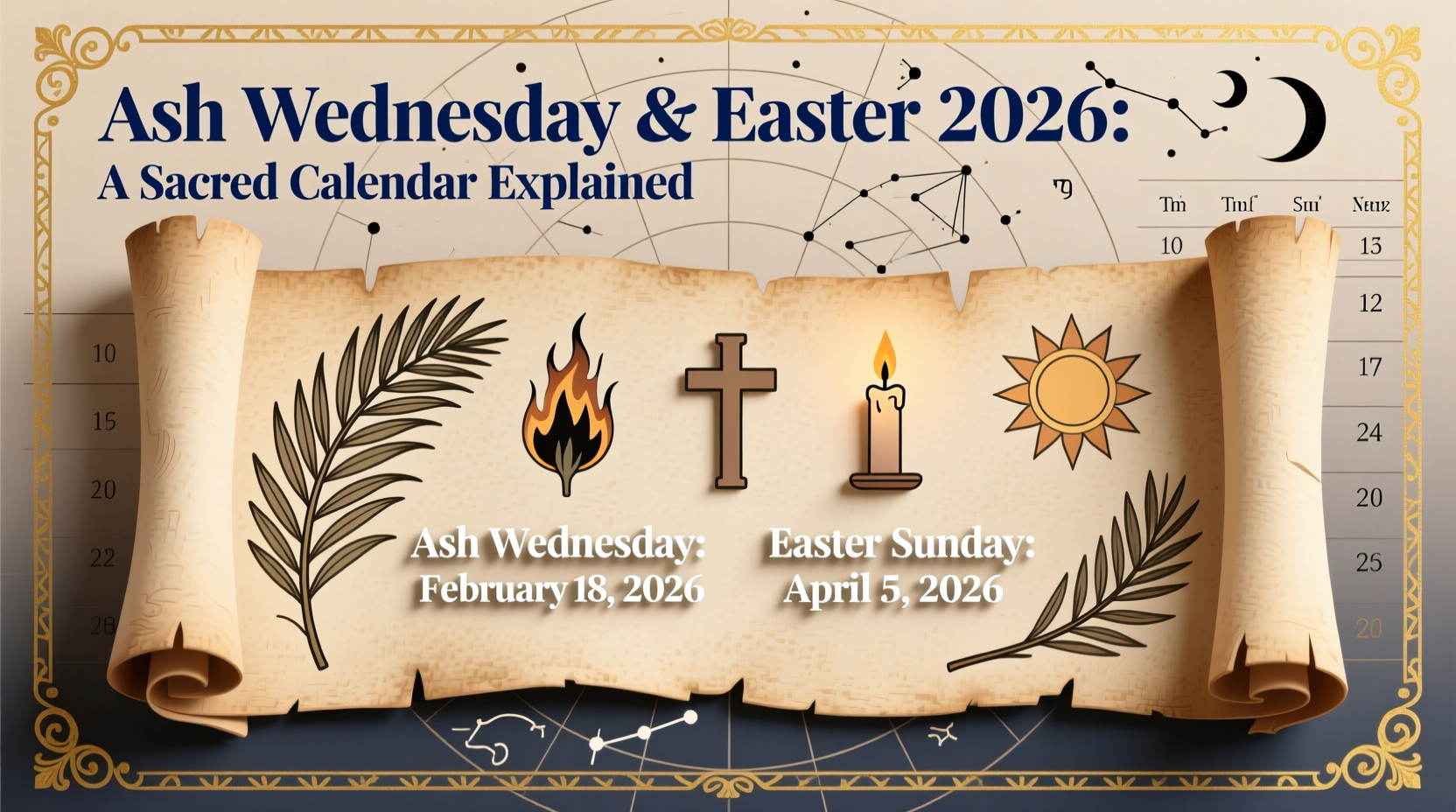 when is ash wednesday and easter in 2026