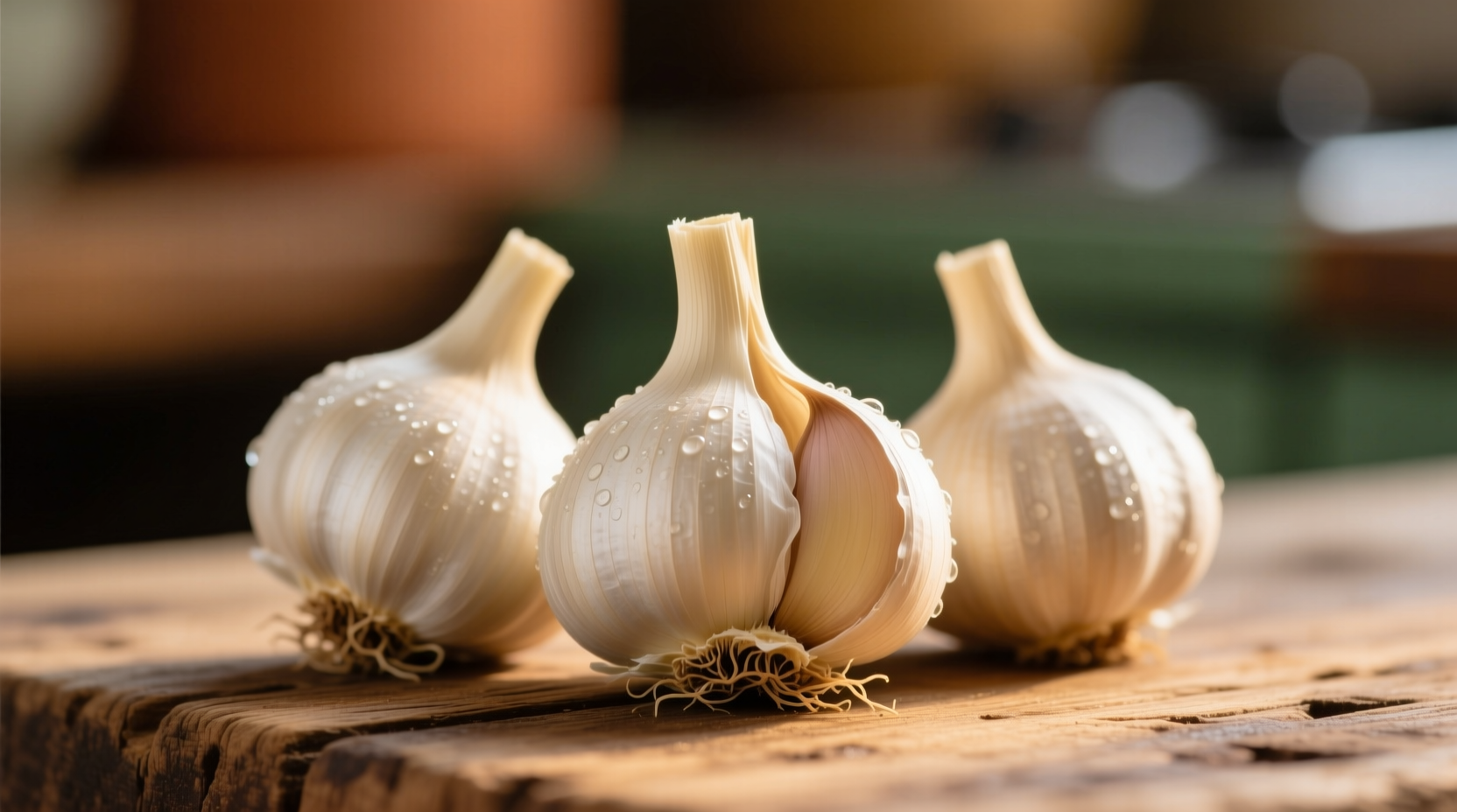 three cloves of garlic