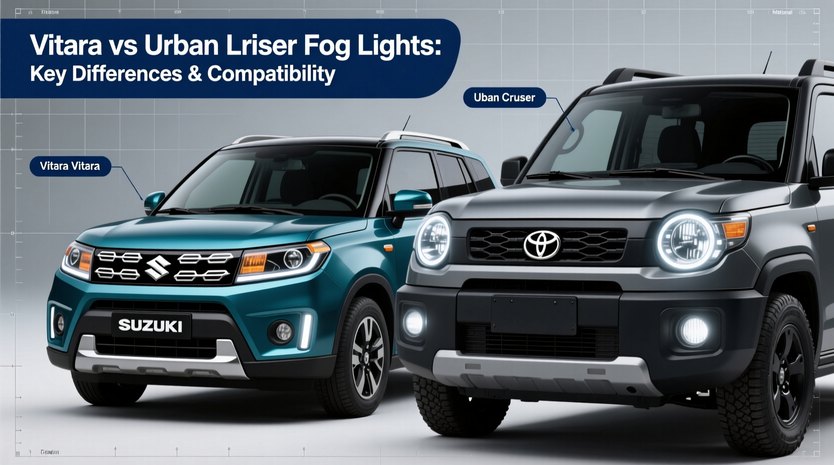 vitara vs urban cruiser fog lights