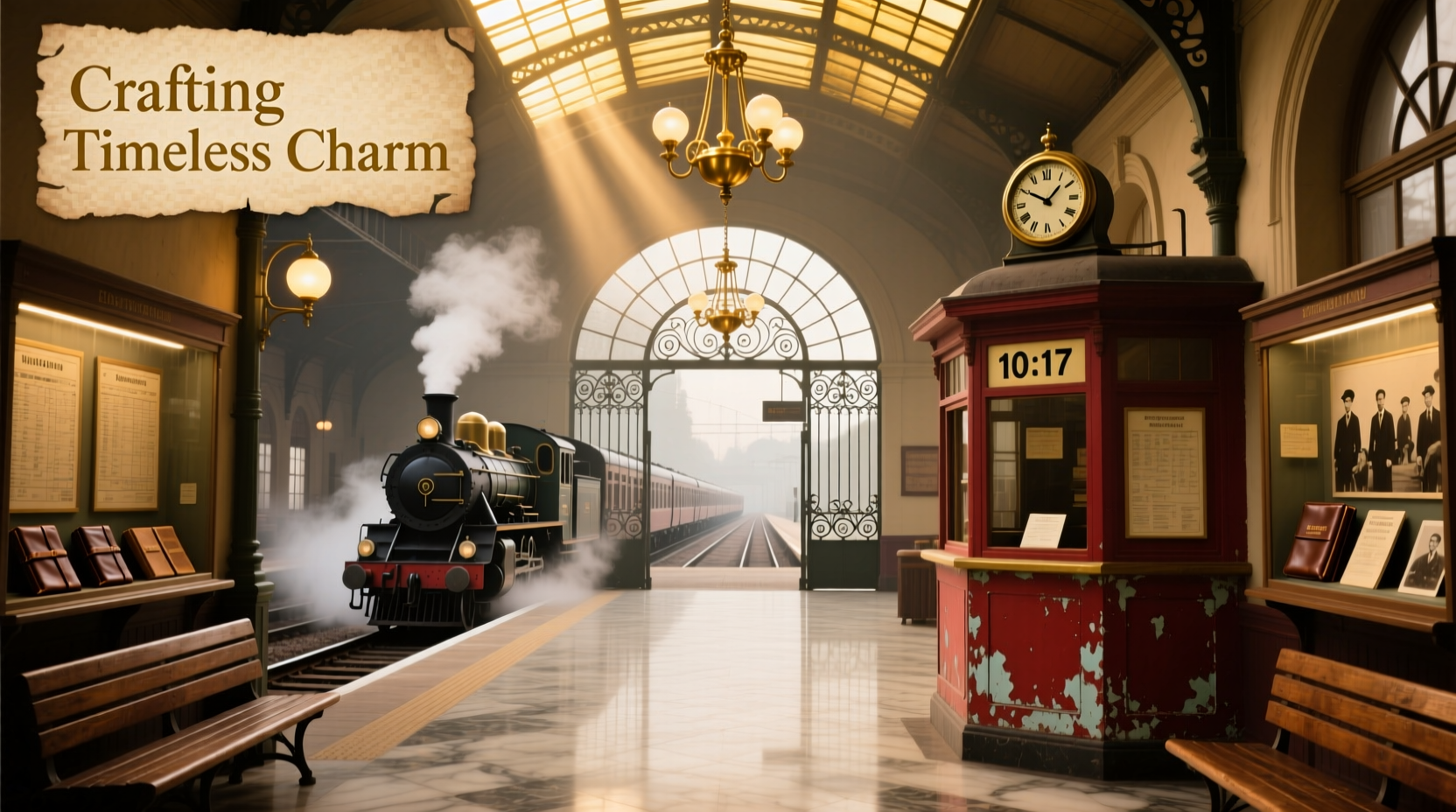 crafting timeless charm a step by step guide to creating a vintage train station aesthetic