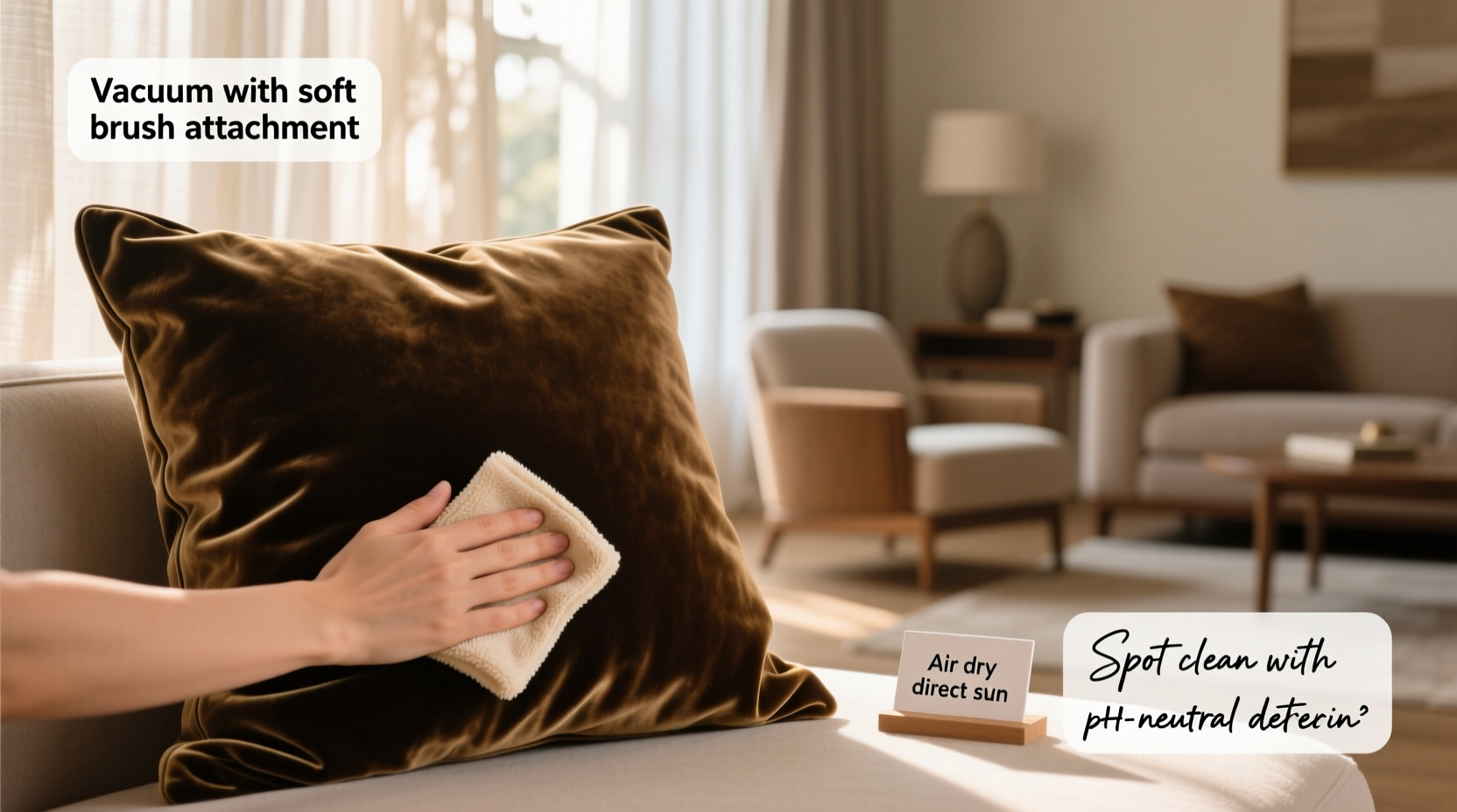 expert tips for maintaining velvet cushion covers to keep them soft and durable