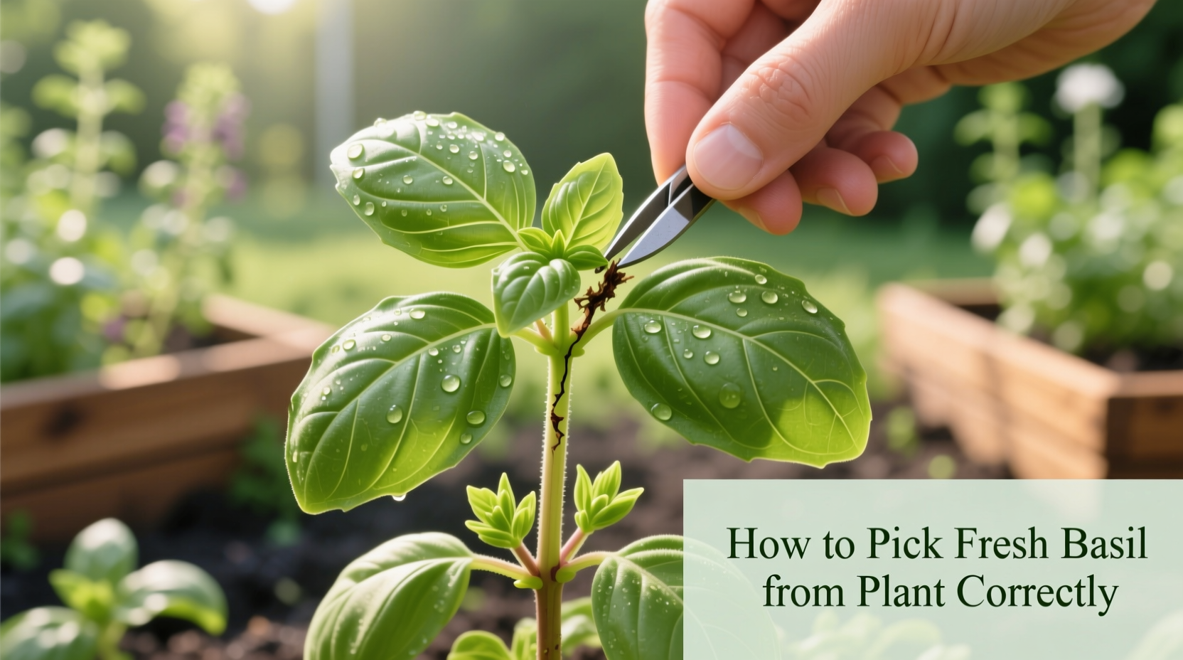 how to pick fresh basil from plant
