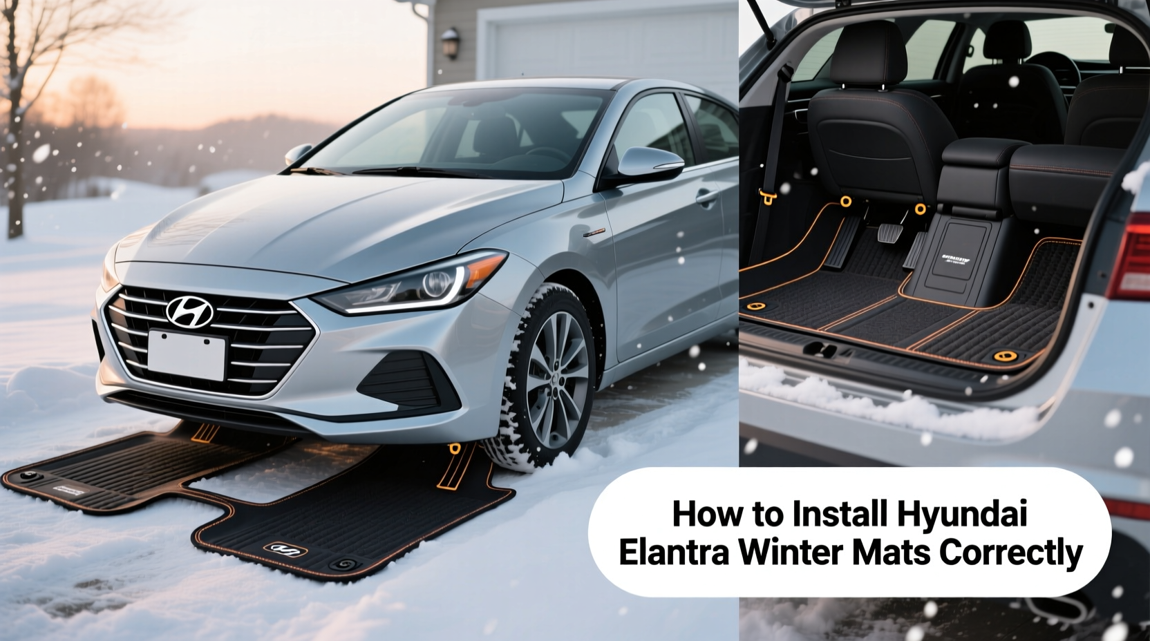 install elantra winter mats correctly