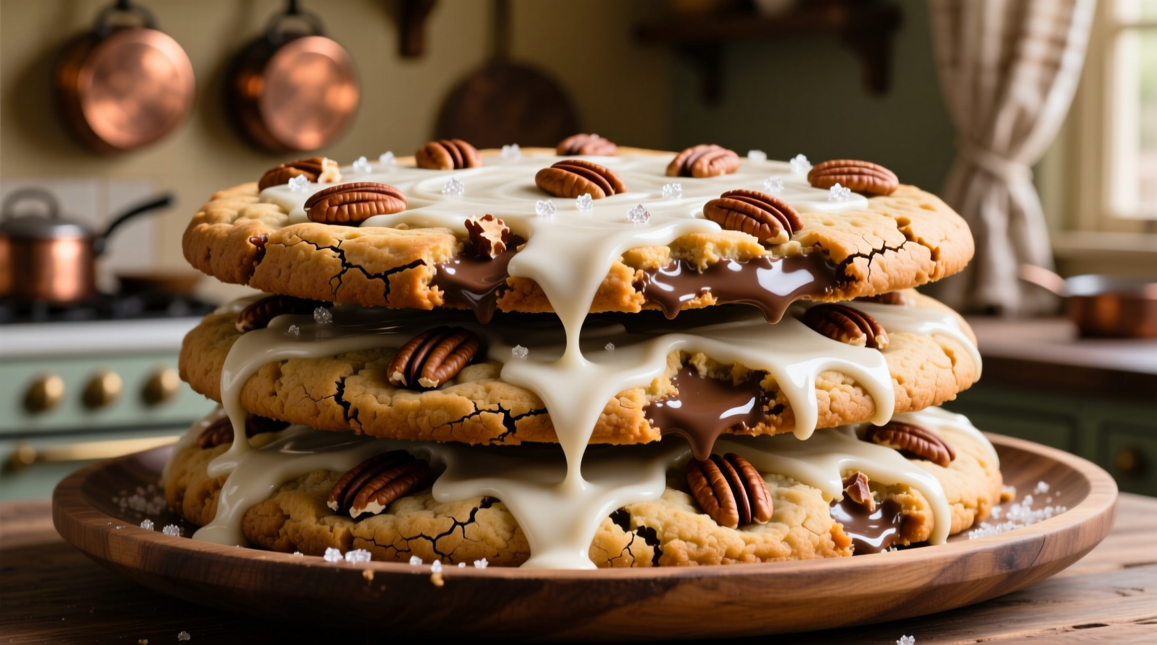 giant white chocolate pecan cookies