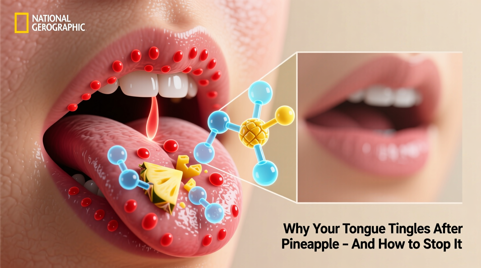 pineapple tingling tongue why it happens how to stop it