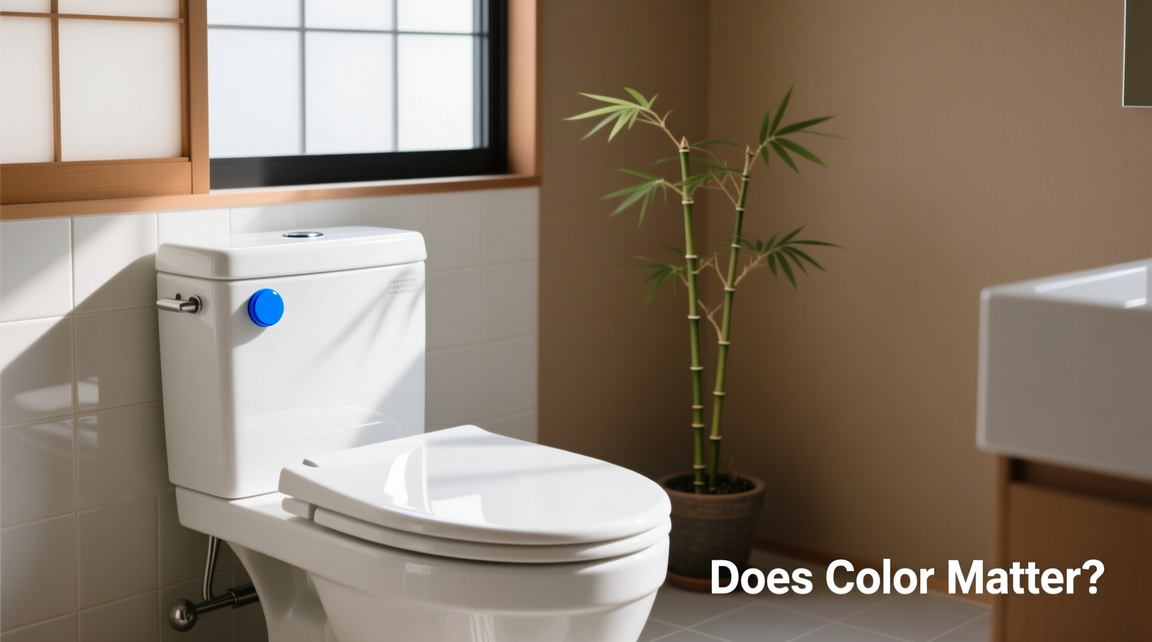 does the color of your toilet flush button actually matter or is white justboring