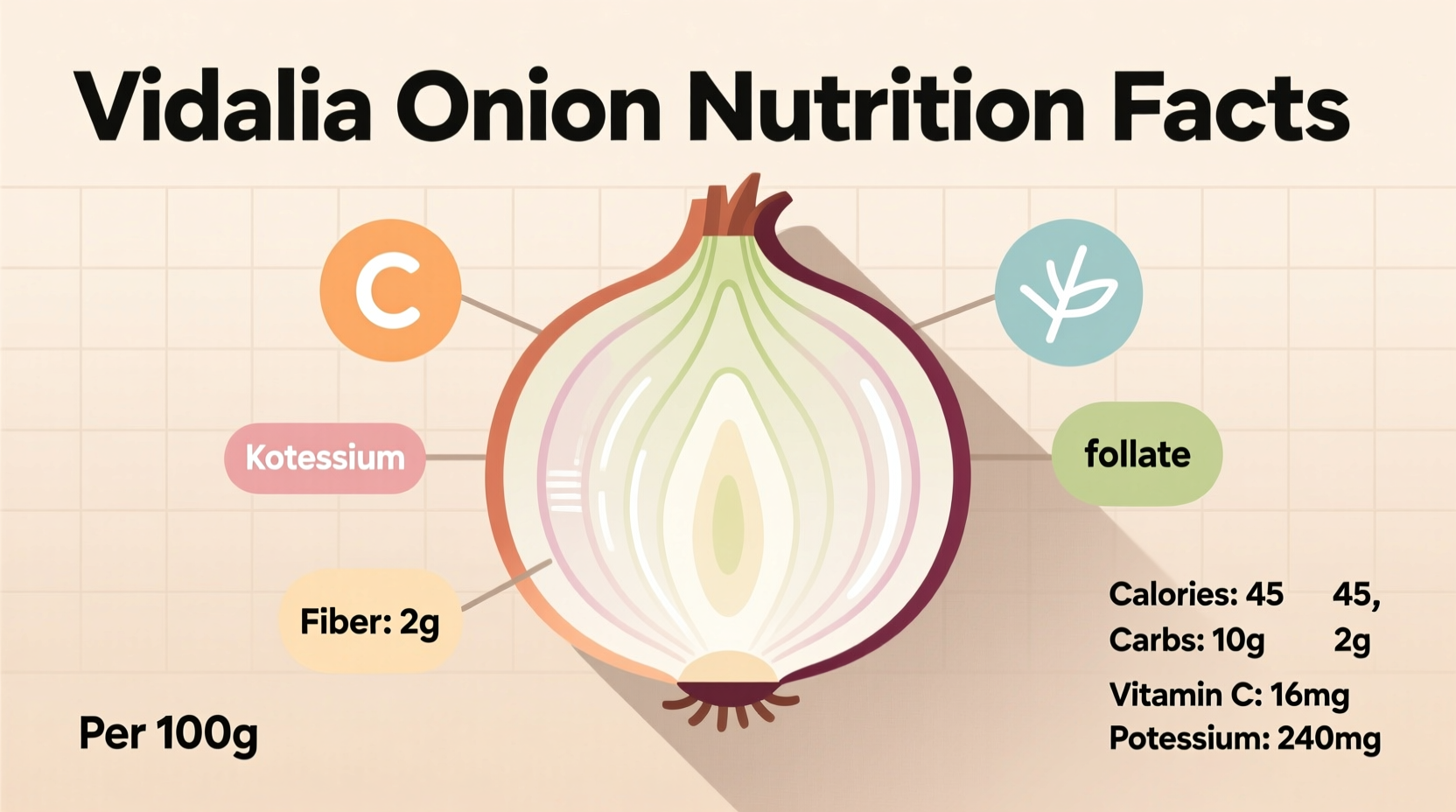 vidalia onion nutrition