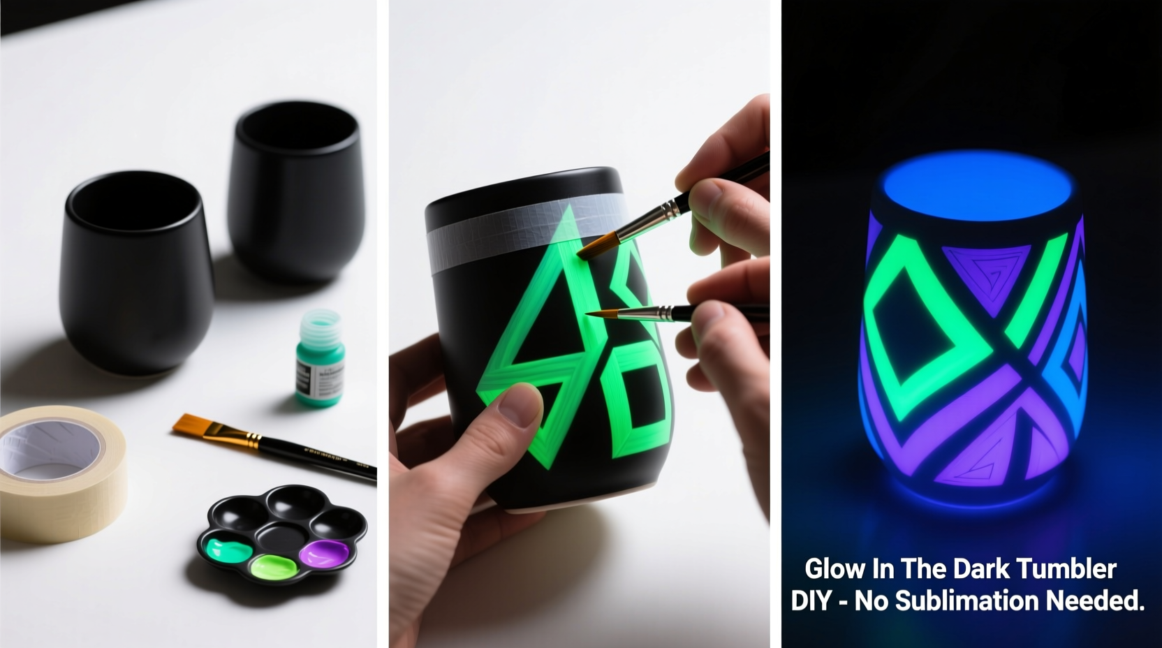step by step guide to creating custom glow in the dark tumblers without sublimation