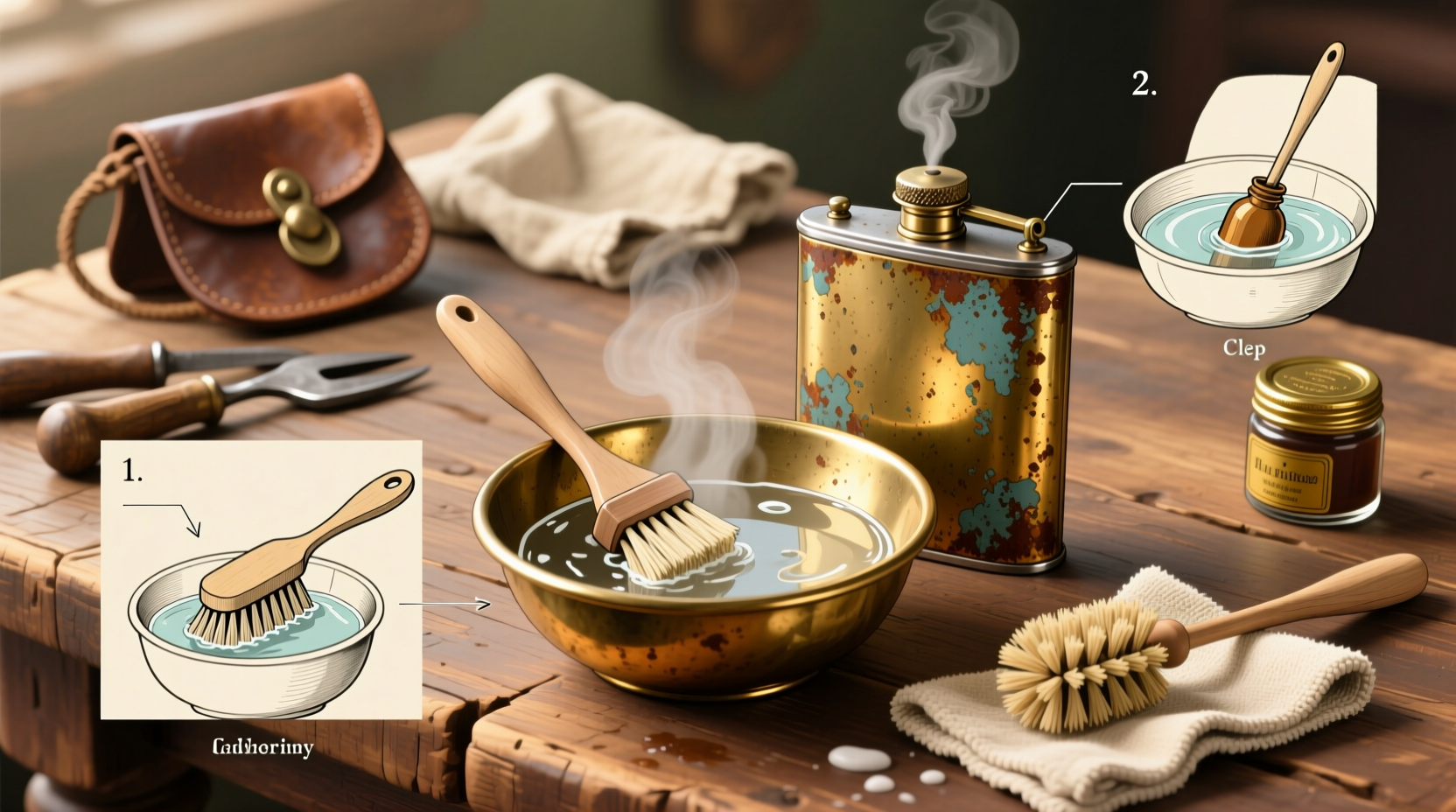 how to clean an old flask