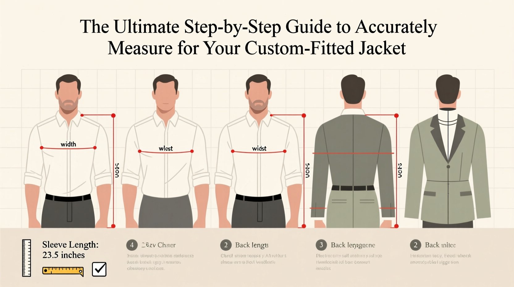 the ultimate step by step guide to accurately measure for your custom fitted jacket