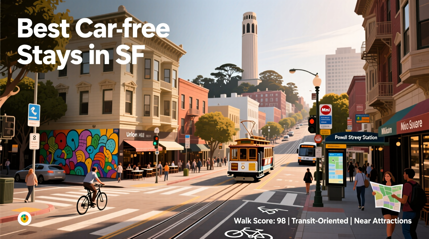 explore the best location to stay in san francisco without a car for easy access
