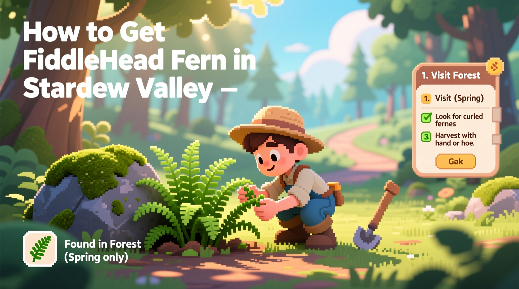 how to get fiddlehead fern in stardew valley