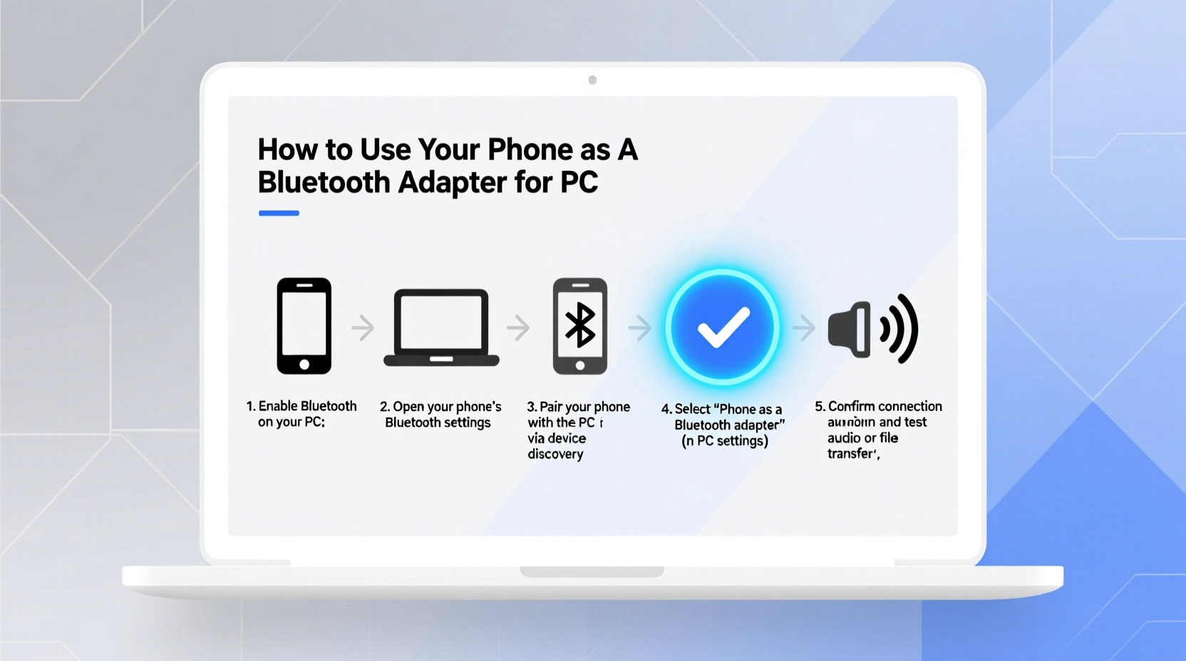 how to effortlessly connect your mobile phone as a bluetooth adapter for pc a step by step guide