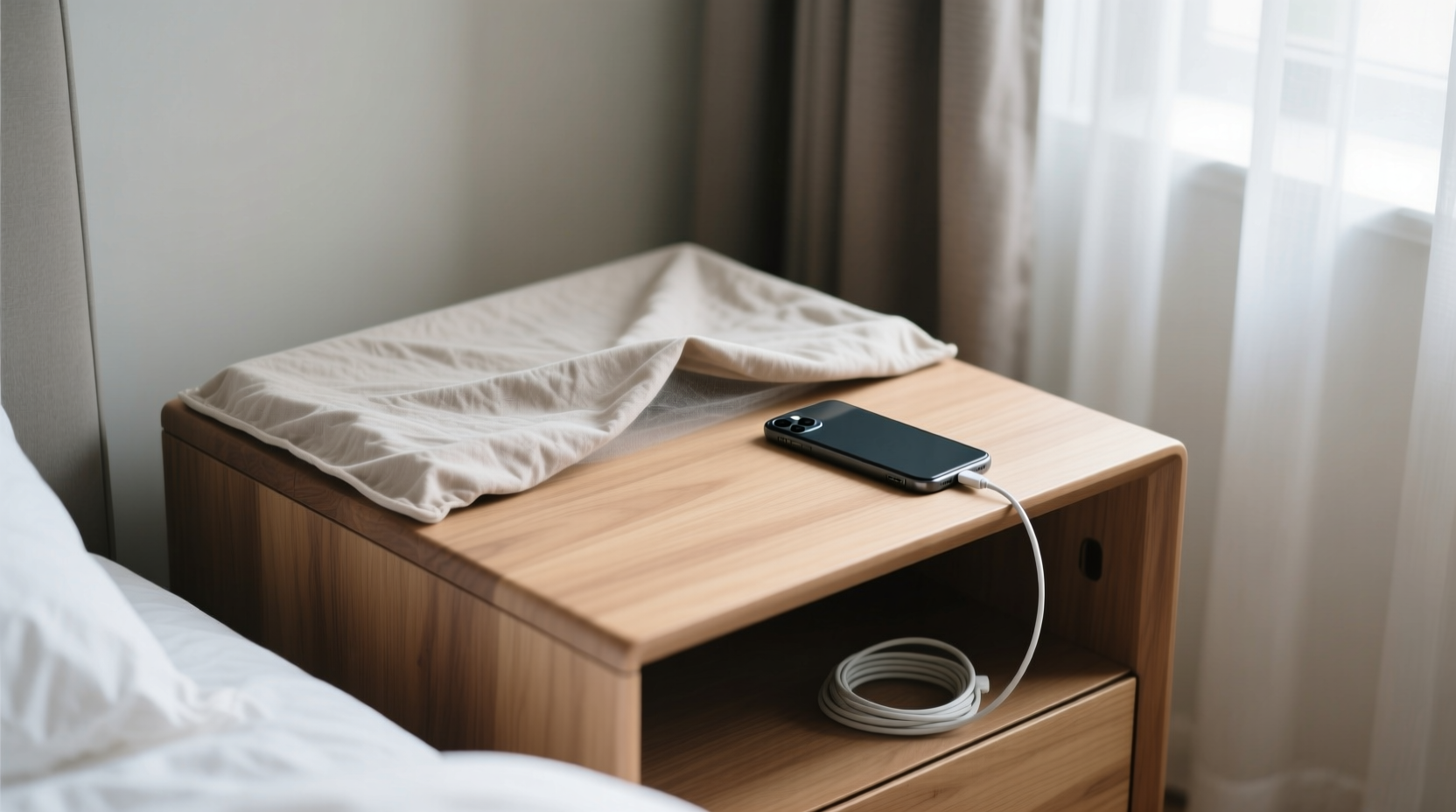 bedside table is a dust cover enough or do i really need storage