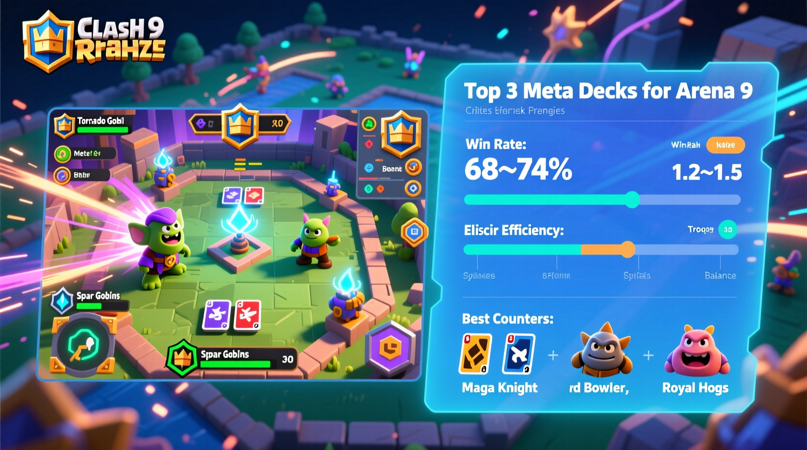 effective strategies with the best decks for arena 9 in clash royale