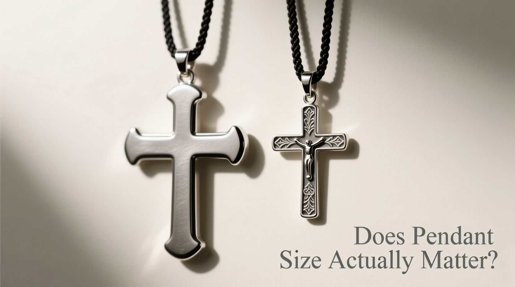 thick cross vs thin cross does pendant size actually matter