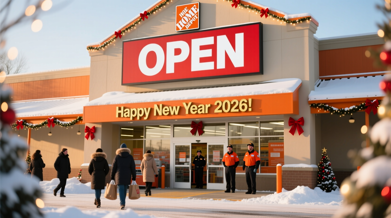 is home depot open on new years day 2026