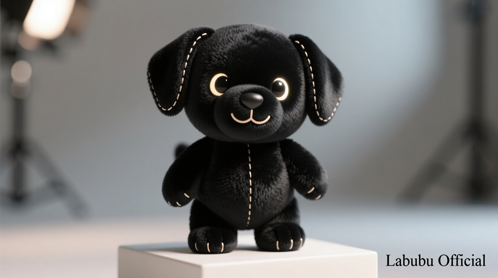 a black labubu