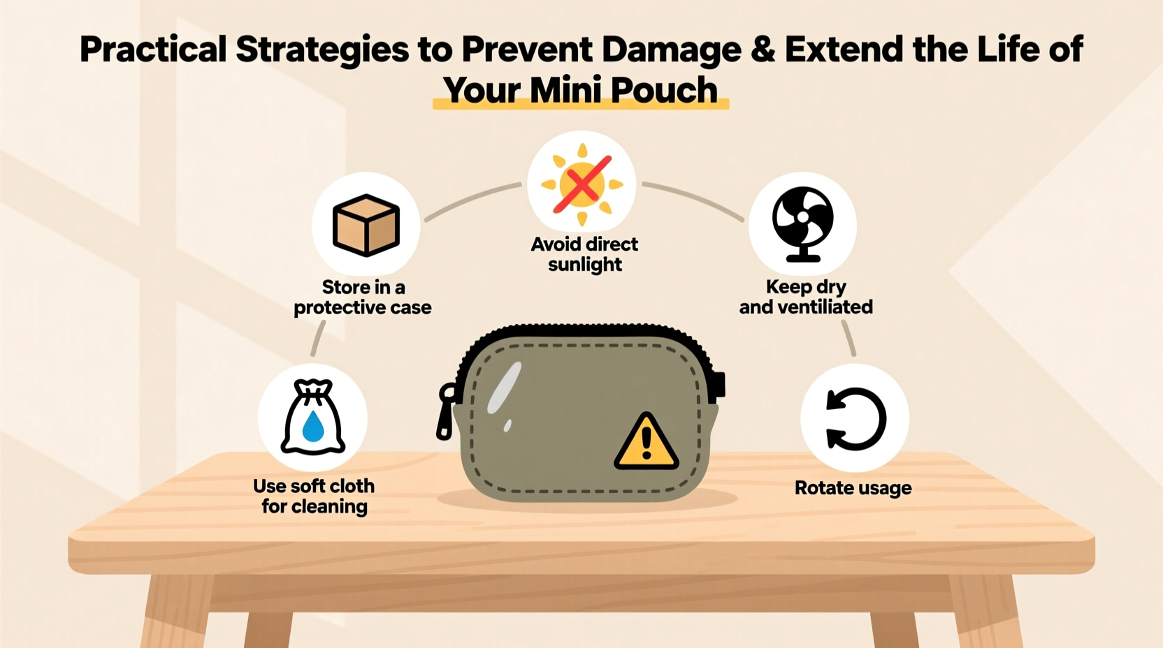 practical strategies to prevent damage and extend the life of your mini pouch