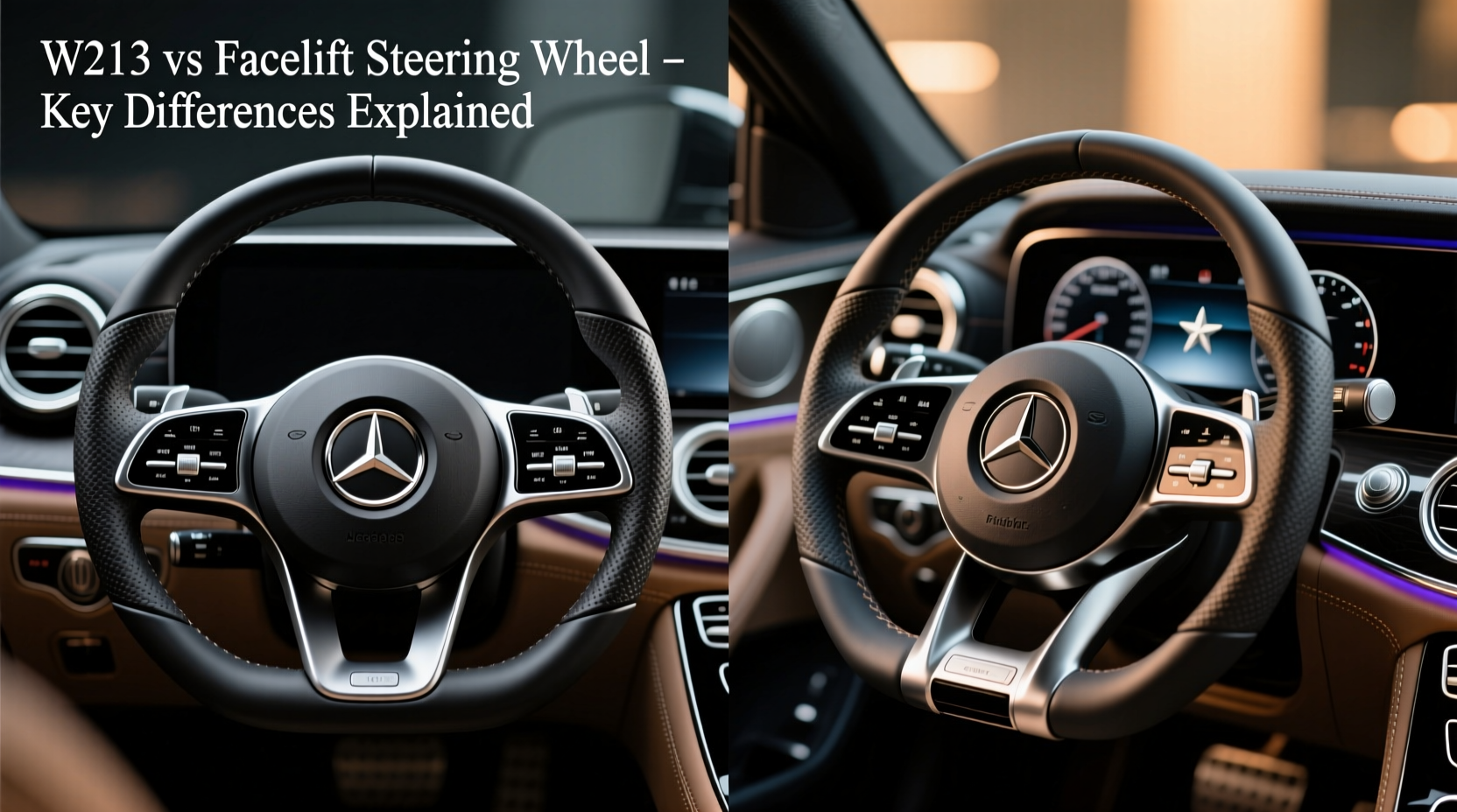 w213 vs facelift steering wheel
