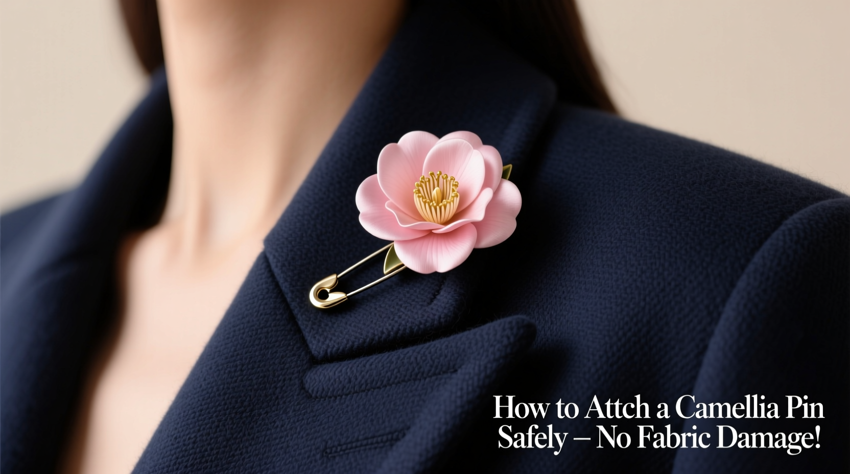 safe and stylish how to attach a camellia flower pin without hurting your fabric
