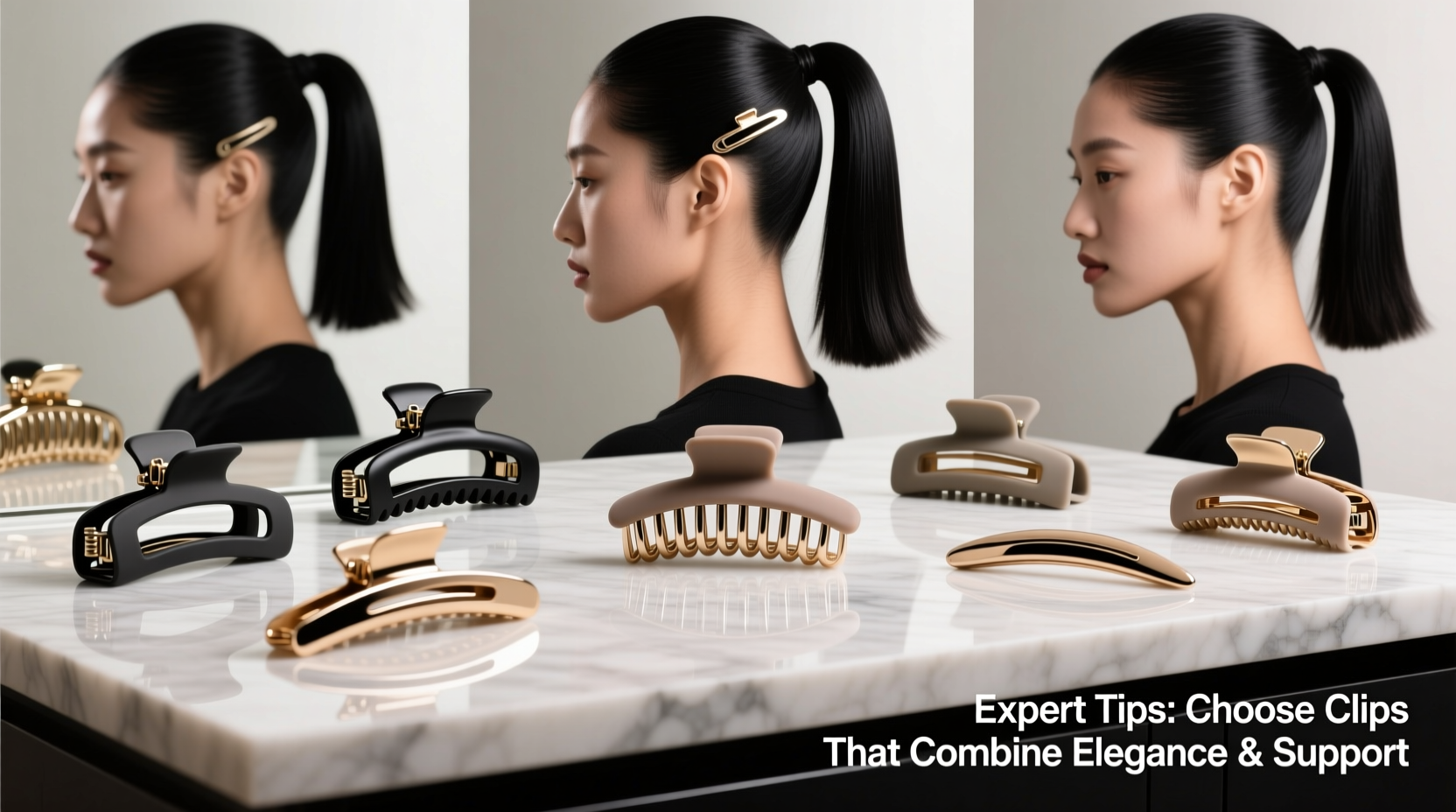 expert tips for choosing the ideal hair clips to secure your ponytail with style and comfort