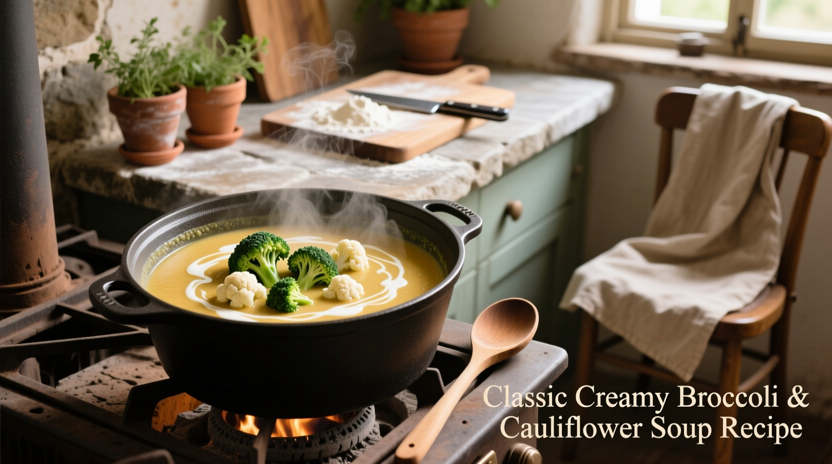 Creamy Broccoli Cauliflower Soup Recipe | 30-Minute Meal