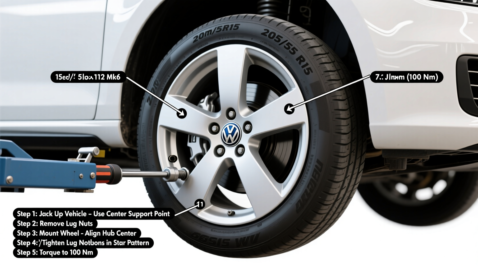 vw golf wheel 6 install