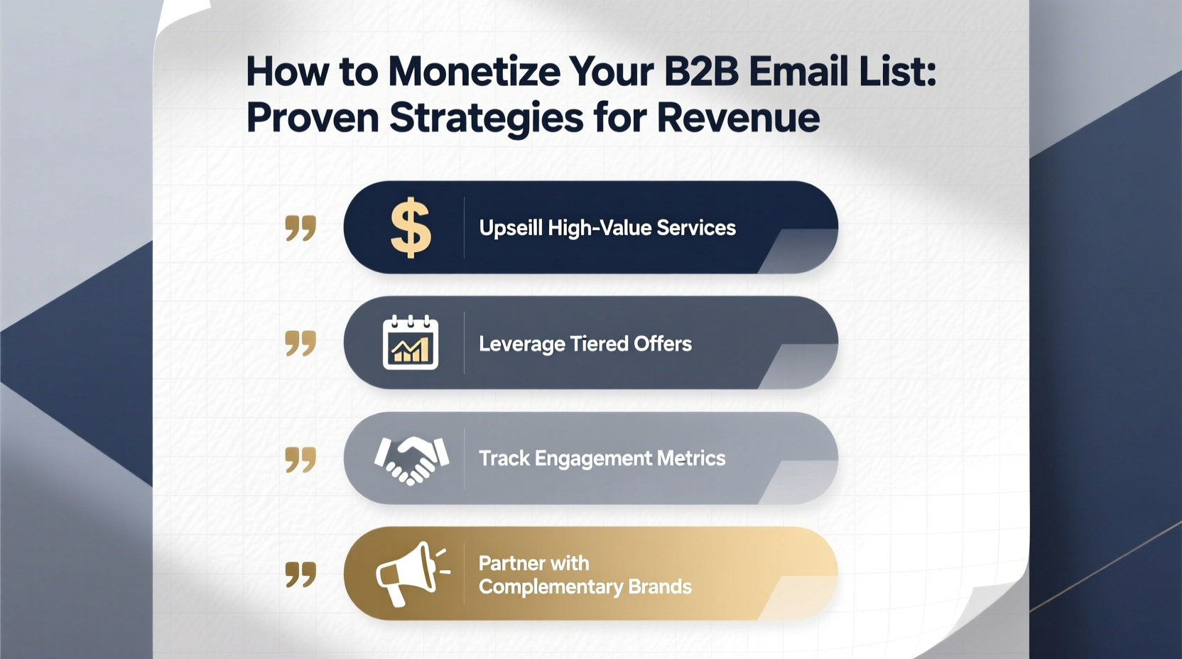 how can i monetize my b2b email list