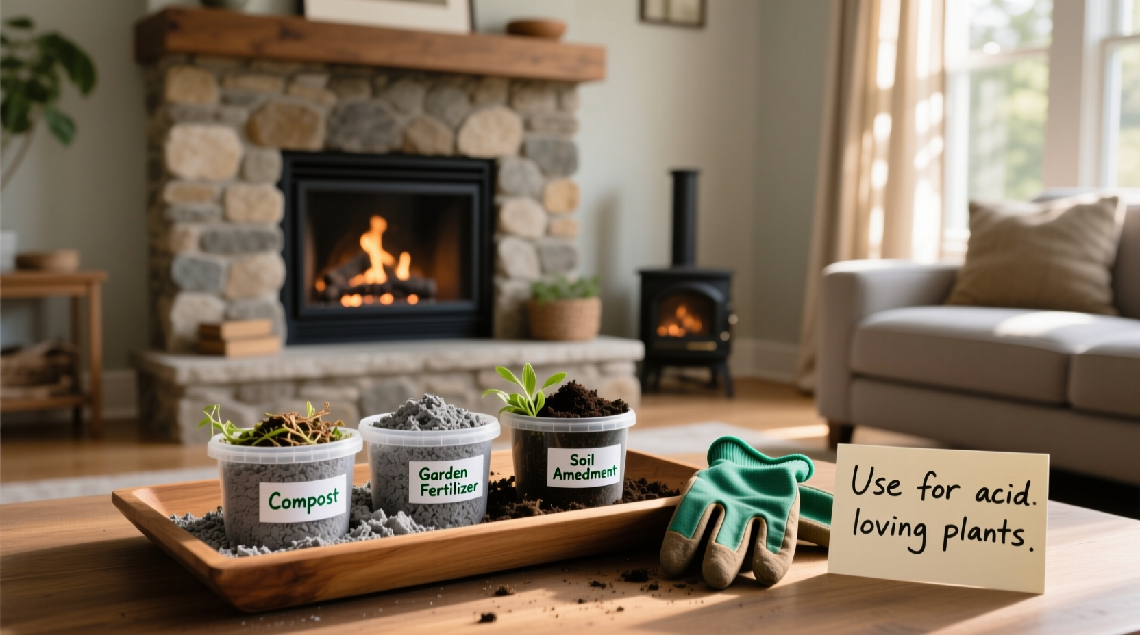 how to reuse fireplace ashes