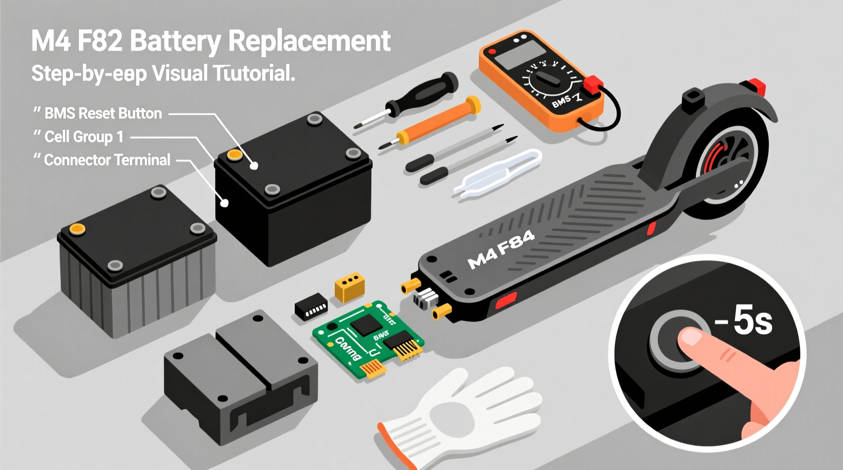 m4 f82 battery replacement guide