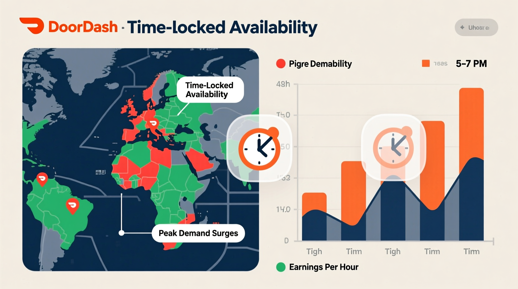 why is doordash earn by time locked understanding availability