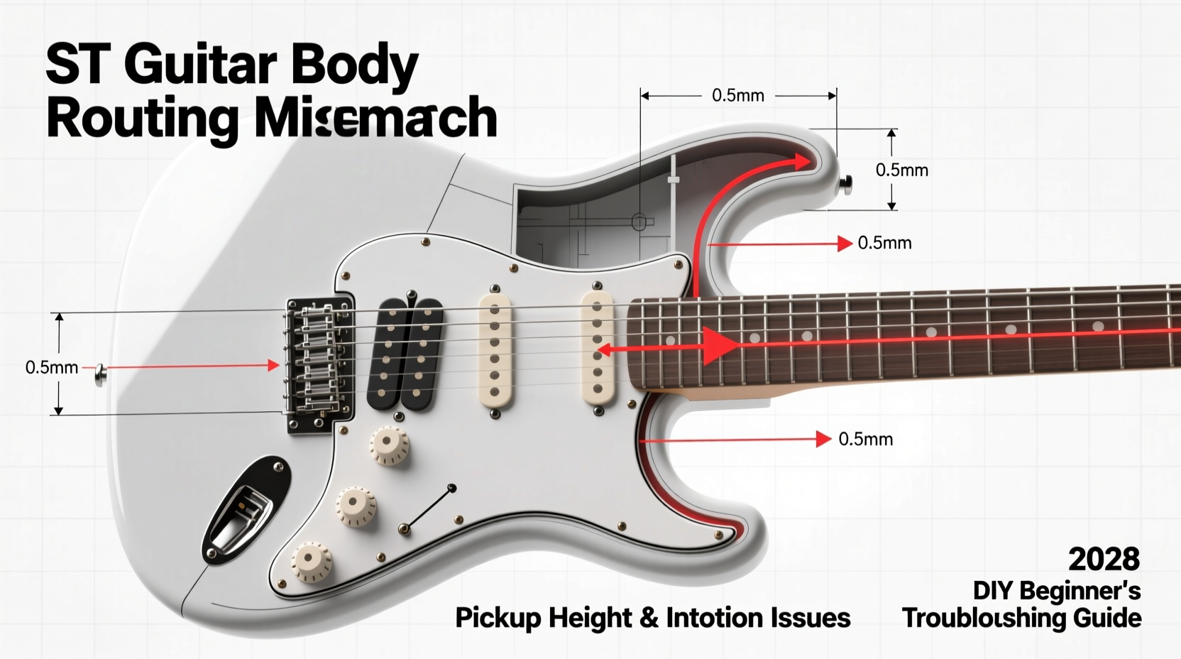 ST Guitar Body Routing Mismatch Causing Pickup Height and Intonation Issues on DIY Builds — Troubleshooting Guide for 2026 Beginners