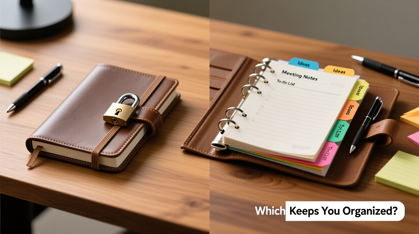 lockable notebook vs loose leaf binder which is actually better for staying organized