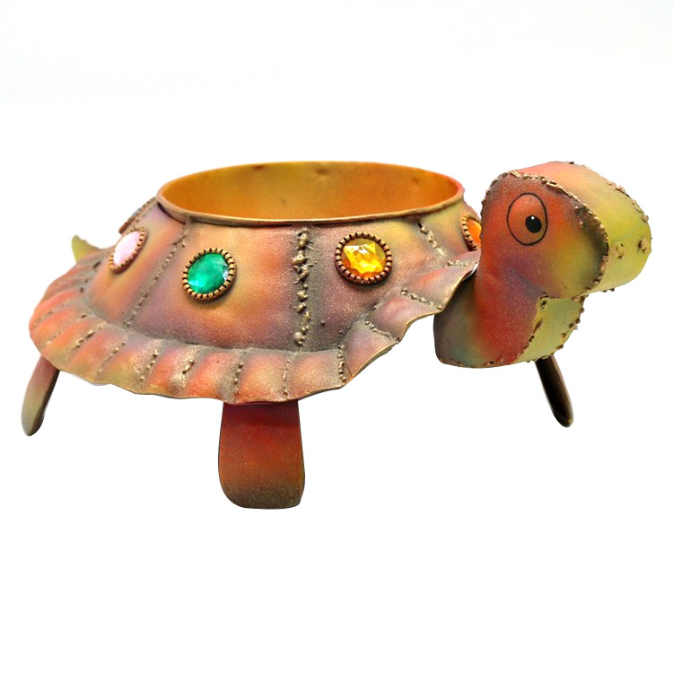 Customized Retro Europe Promotional Feature Colorful Glass Ball Bird Decoration Flower Pot