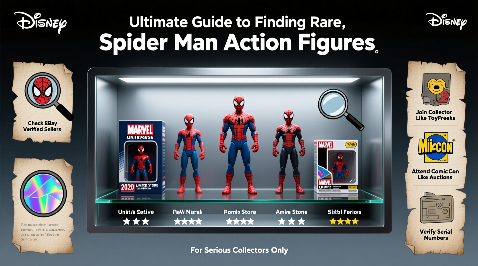 ultimate guide to finding rare disney spider man action figures tips for collectors and enthusiasts
